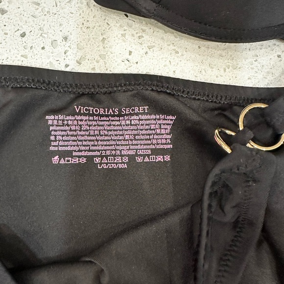 Victoria’s Secret chain bikini set 34D/large excellent Black Women's Swimwear - Picture 3 of 6